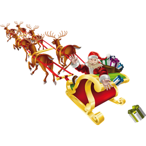 Santa sleigh PNG-38659